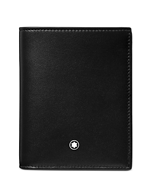 Shop Montblanc Meisterstuck Compact Leather Wallet In Black