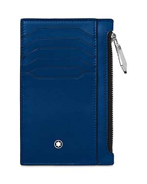 Montblanc Meisterstuck Zip Pocket Card Case In Blue
