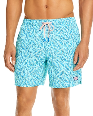 Vineyard Vines Chappy Printed Swim Trunks In Palm Frond Caicos