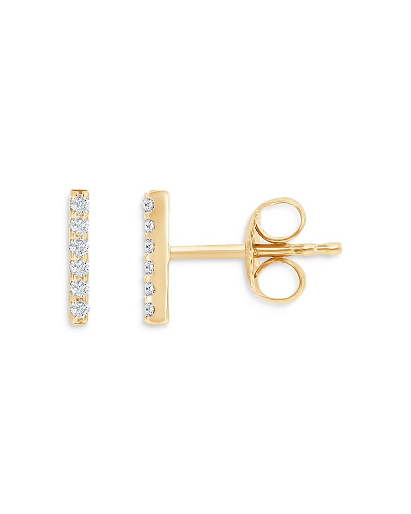Bloomingdale's Fine Collection Diamond Bar Stud Earrings in 14K Yellow Gold, 0.10 tcw