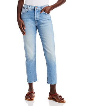 MOTHER - The Scrapper High Rise Ankle Straight Jeans in Camera Obscura