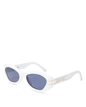 Dior Signature B1u Cat Eye Sunglasses, 55mm In White/blue