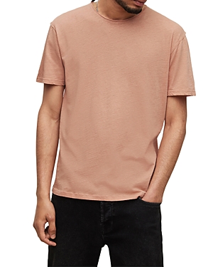 Allsaints Figure Short Sleeve Tee In Washed Brick Pink