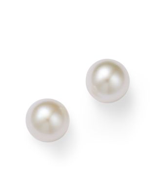 Cultured Freshwater Pearl Stud Earrings in 14K Yellow Gold 