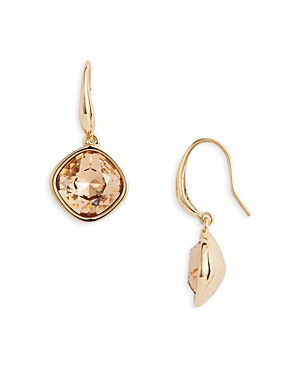 Kenneth Jay Lane Light Topaz Drop Earrings In Tan/gold