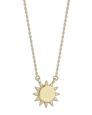 Moon & Meadow 14k Yellow Gold Diamond Sun Pendant Necklace, 16 - 100% Exclusive
