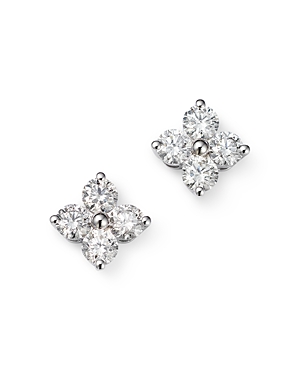 Bloomingdale's Diamond Clover Stud Earrings in 14K White Gold, 2.0 ct. t.w. - 100% Exclusive