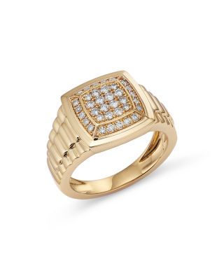 Bloomingdale's Fine Collection - Men's Diamond Pav&eacute; Ring in 14K Yellow Gold, 0.50 ct. t.w. - Exclusive