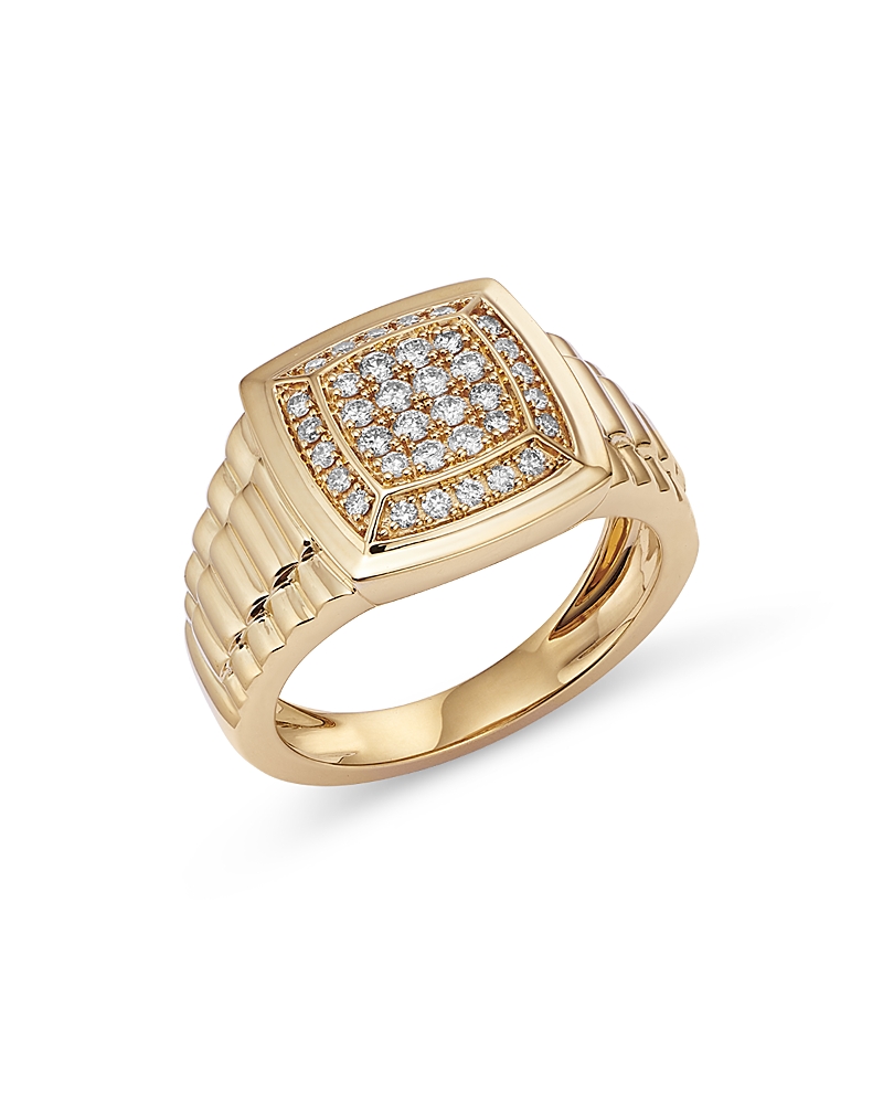 Bloomingdale's Men's Diamond Pave Ring In 14k Yellow Gold, 0.50 Ct. T. W. - Exclusive