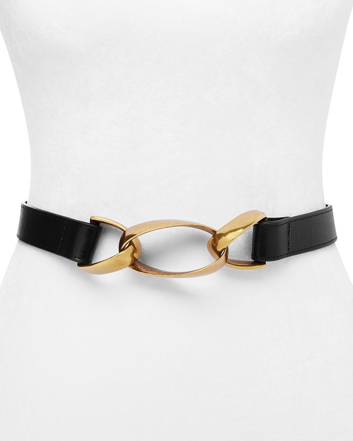 Ladies Metallic Leather Circle Buckle Belt – lusciousscarves