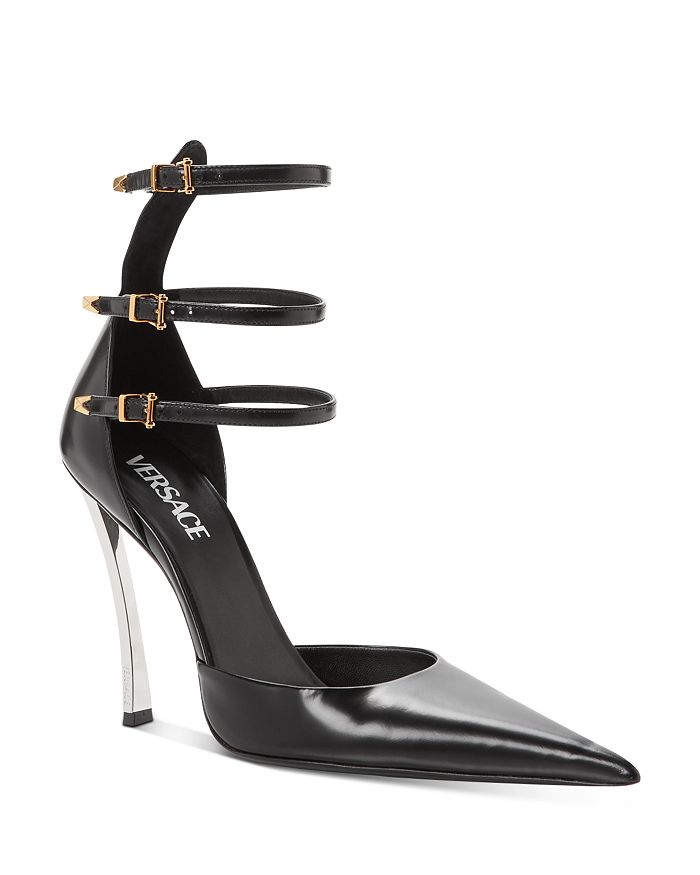 Versace Women's Pointed Toe Ankle Strap Pumps | Bloomingdale's