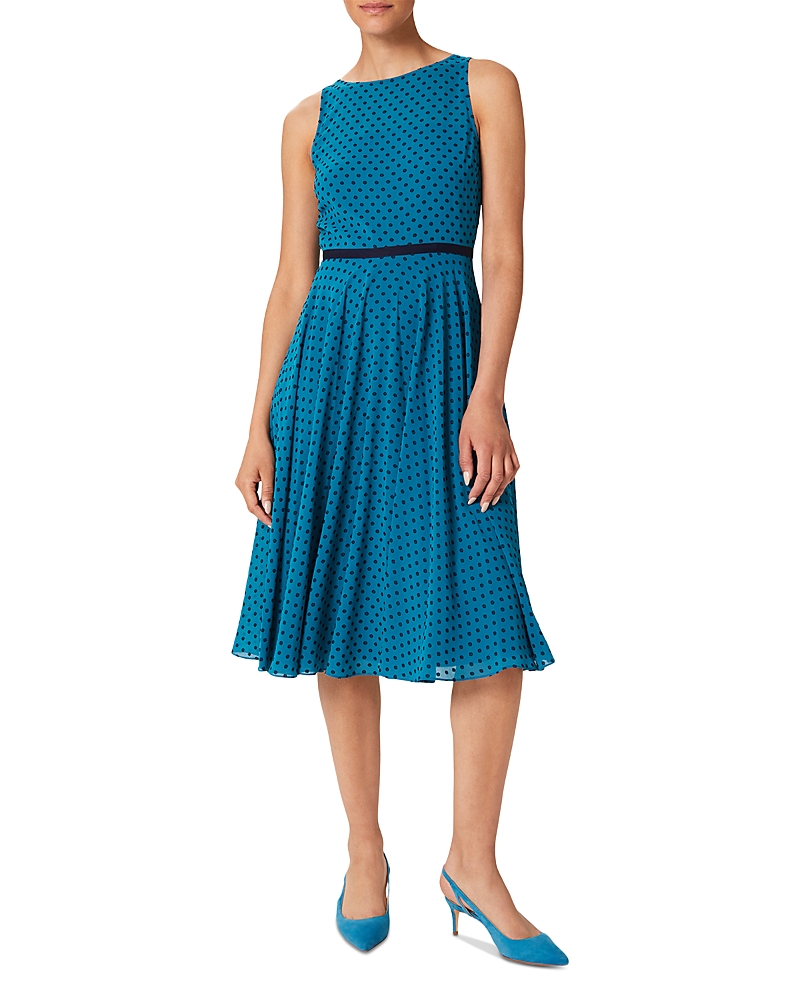 Hobbs London Della Dress In Jade Blue