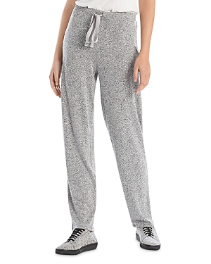 Natori Ulla Brushed Rib-knit Lounge Pants In Heather Grey