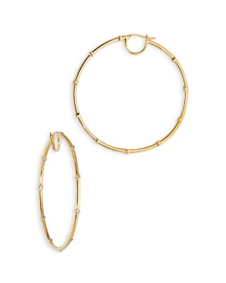 Nadri Nolita Large Stationed Crystal Hoop Earrings