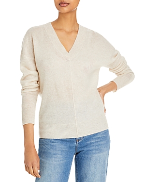 Aqua Cashmere V Neck Sweater - 100% Exclusive In Oatmeal