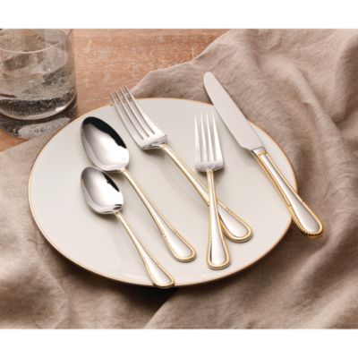 Calista Partial Gold 42-Piece Everyday Flatware Set - Exclusive