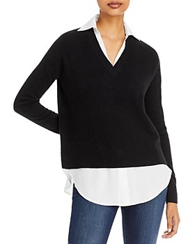 C by Bloomingdale's Cashmere - Layered Look Cashmere Sweater - 100% Exclusive