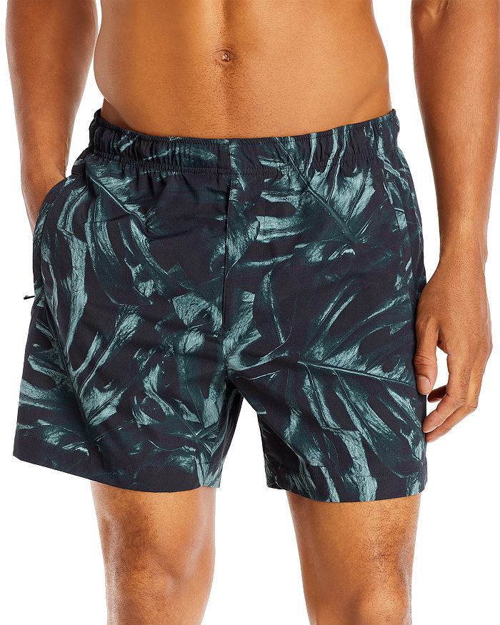 Theory Jace Palm Print Swim Shorts | Bloomingdale's