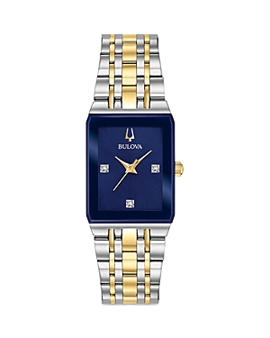Shop Bulova Quadra Watch, 21mm In Blue/gold