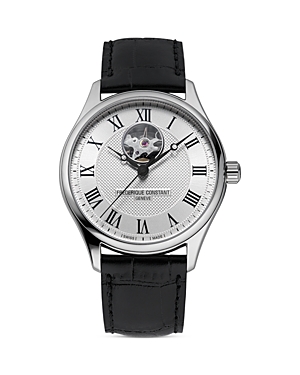 Frederique Constant Classic Heartbeat Watch, 40mm In Grey/black