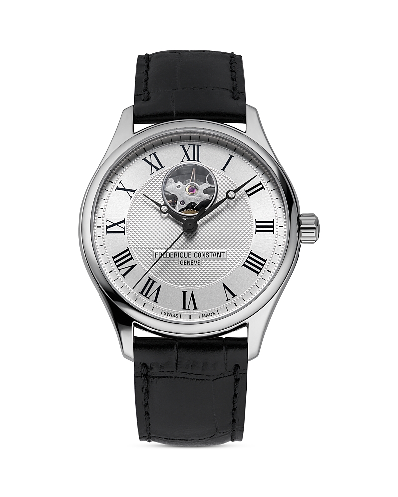 Frederique Constant Classic Heartbeat Watch, 40mm In Gray/black