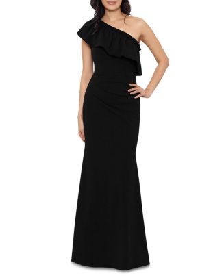 AQUA One Shoulder Ruffle Gown - 100% Exclusive | Bloomingdale's