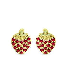 AQUA - Ruby & Crystal Strawberry Stud Earrings - 100% Exclusive