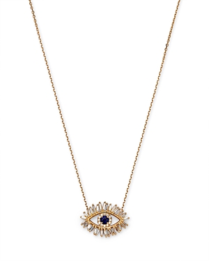 Suzanne Kalan 18k Yellow Gold Evil Eye X & Diamond Pendant Necklace, 18 In Blue/gold