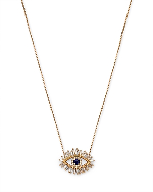 Suzanne Kalan 18k Yellow Gold Evil Eye X & Diamond Pendant Necklace, 18 In Blue/gold