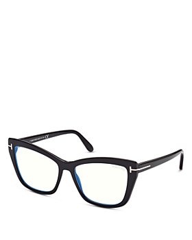 Tom Ford - Women's Cat Eye Blue Light Glasses, 55mm