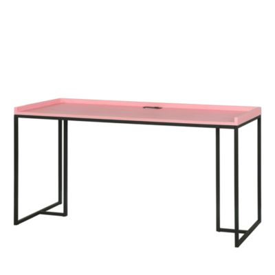Furniture of America Hinsdale Pink Computer Desk with Usb Ports