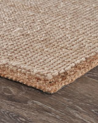 Origin Interwoven Off-White Jute Area Rug, 5' x 7'9"