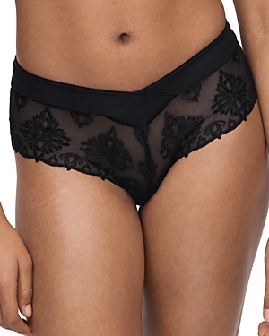 Shop Chantelle Champs-elysees Lace Hipster In Black