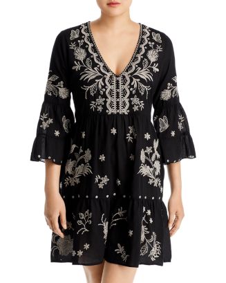 Johnny Was Malo Easy Tiered Cotton Mini Dress | Bloomingdale's