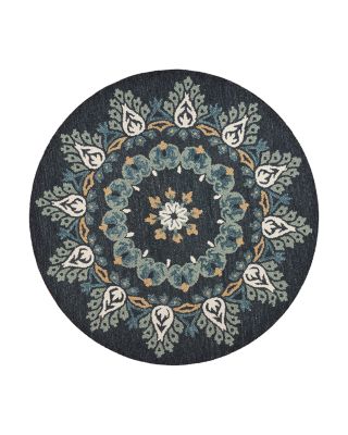 Lr Home Radiance Charcoal Paradise Round Area Rug, 6' x 6'
