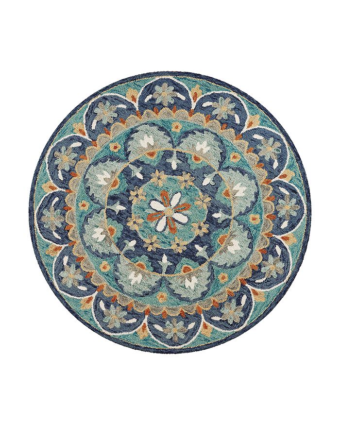 LR Home Radiance Floral Spin Round Area Rug, 6' x 6' | Bloomingdale's