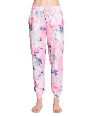PJ Salvage Lily Rose Print Banded Pant- Heather Grey main image 1