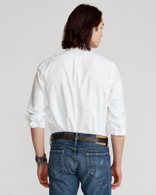 Classic Fit Long Sleeve Cotton Oxford Button Down Shirt