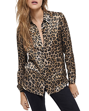 Shop The Kooples Leopard Print Silk Shirt