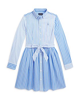 Ralph Lauren - Girls' Cotton Poplin Fun Shirt Dress - Little Kid, Big Kid
