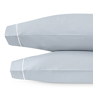Matouk Bergamo Pillow Case, Standard Pair In Pool/white