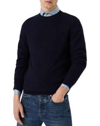 Emporio Armani Textured Crewneck Sweater | Bloomingdale's