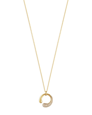 Georg Jensen 18k Yellow Gold Diamond Pave Mercy Small Pendant Necklace, 17.72