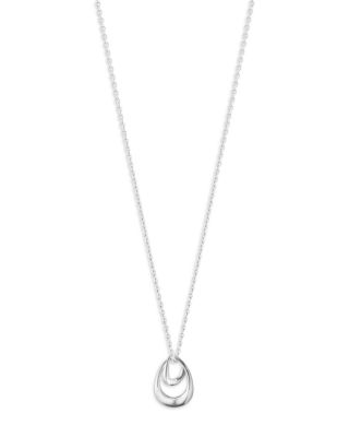 Sterling Silver Offspring Looped Pendant Necklace, 17.72"