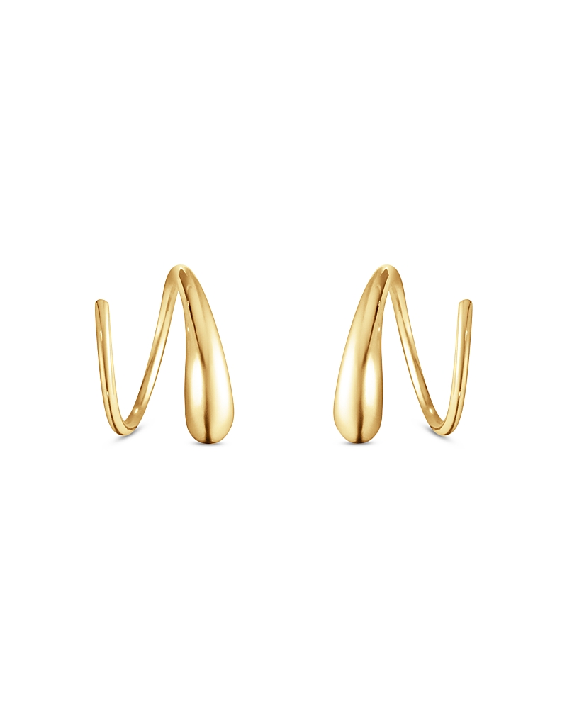 Georg Jensen 18k Yellow Gold Mercy Swirl Threader Earrings In Gold