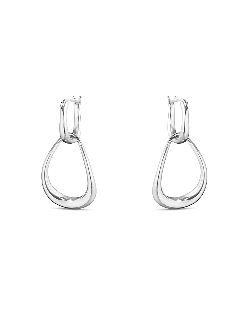 Georg Jensen Sterling Silver Offspring Double Drop Earrings