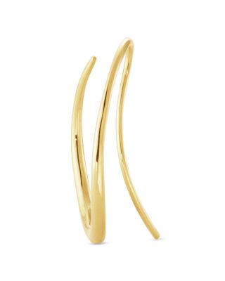 18K Yellow Gold Offspring Threader  Earrings