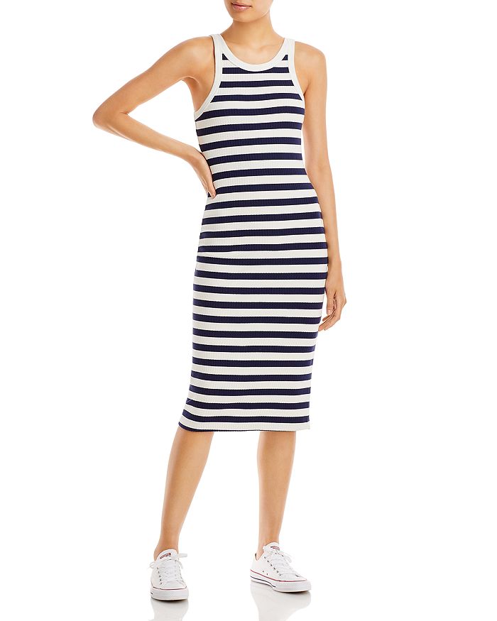 MOTHER The Chin Ups Cotton Stretch Knit Midi Dress | Bloomingdale's