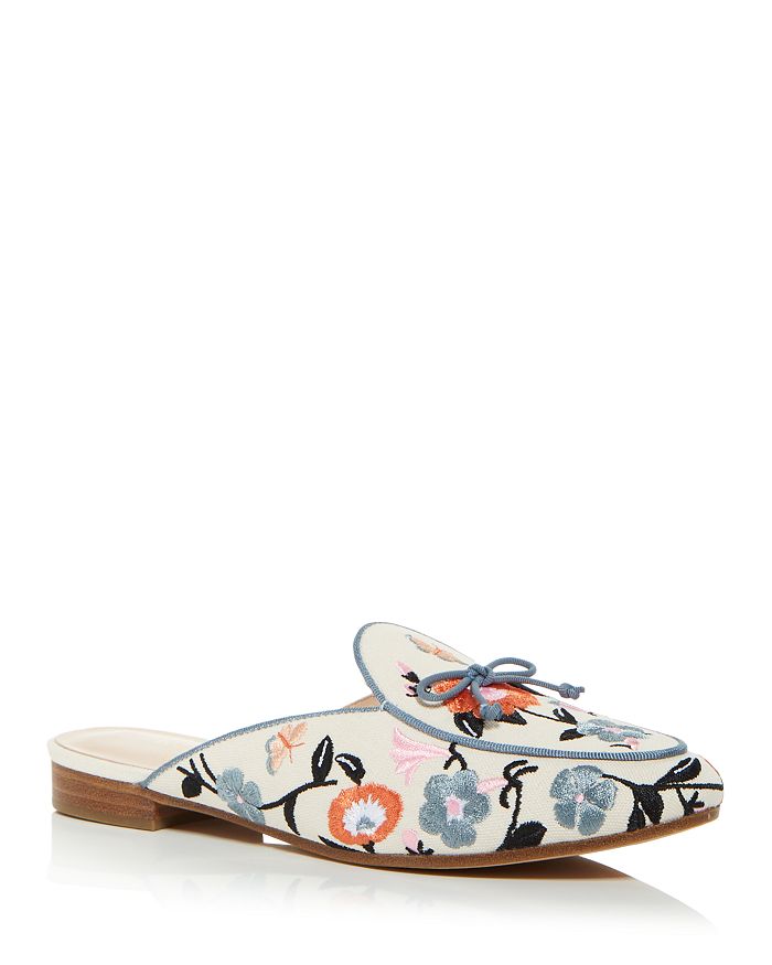 kate spade new york Women's Devi Floral Embroidered Mules | Bloomingdale's