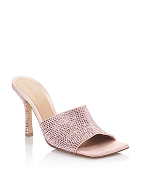 Bottega Veneta - Women's Embellished High Heel Slide Sandals
